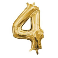 Gold Number 4 Balloon (40cm)