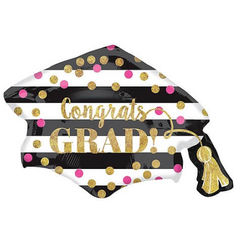 Prismatic Congrats Grad Cap Balloon