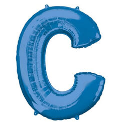 Letter C Balloon (86cm) - Blue