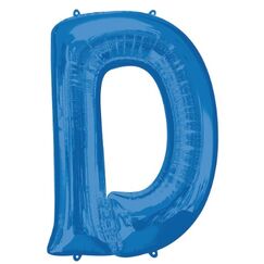 Letter D Balloon (86cm) - Blue