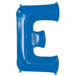 Letter E Balloon (86cm) - Blue