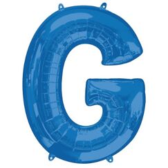 Letter G Balloon (86cm) - Blue