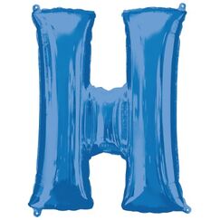 Letter H Balloon (86cm) - Blue