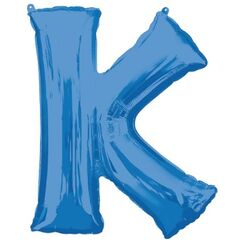 Letter K Balloon (86cm) - Blue