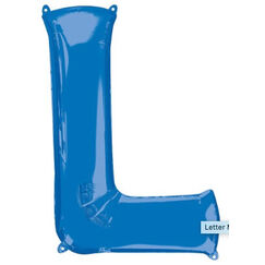 Letter L Balloon (86cm) - Blue