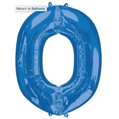 Letter O Balloon (86cm) - Blue