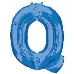 Letter Q Balloon (86cm) - Blue