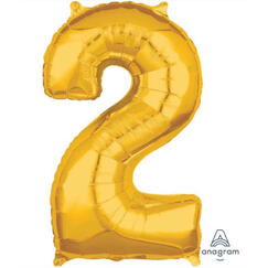Gold Number 2 Balloon (66cm)