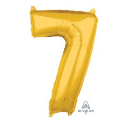 Gold Number 7 Balloon (66cm)