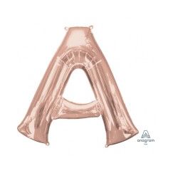 Letter A Megaloon Balloon - Rose Gold