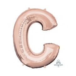 Letter C Megaloon Balloon - Rose Gold