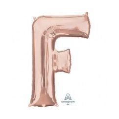 Letter F Megaloon Balloon - Rose Gold