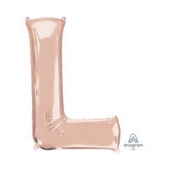 Letter L Megaloon Balloon - Rose Gold