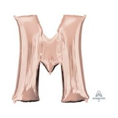 Letter M Megaloon Balloon - Rose Gold