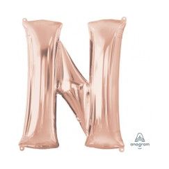Letter N Megaloon Balloon - Rose Gold