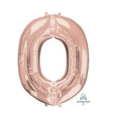 Letter O Megaloon Balloon - Rose Gold