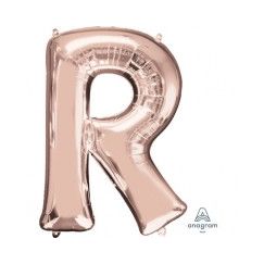 Letter R Megaloon Balloon - Rose Gold