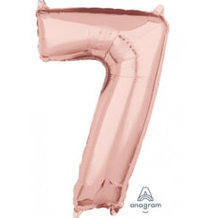 Number 7 Balloon - Rose Gold