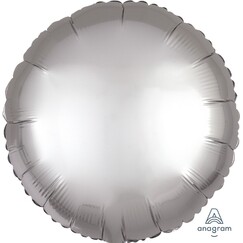 Silver Round Satin Balloon (45cm)