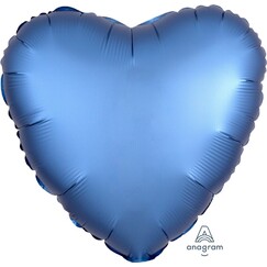 Azure Heart Satin Balloon (45cm)