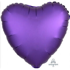 Purple Heart Satin Balloon (45cm)