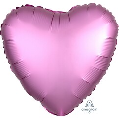 Pink Heart Satin Balloon (45cm)