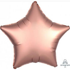 Rose Gold Star Satin Balloon (45cm)