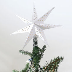 White Star Christmas Tree Topper