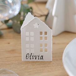 White Christmas House Place Cards (pk10)