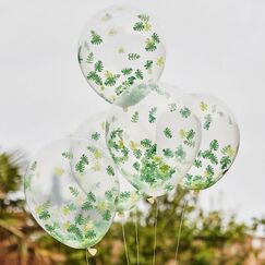Leaf Confetti Filled Balloons (pk5)