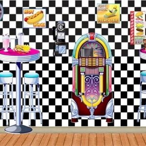 1950's Diner Wall Backdrop Kit 