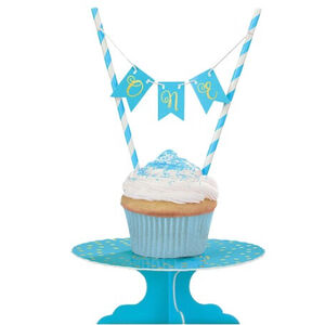 1st Birthday Gold & Blue Mini Cake Stand Kit