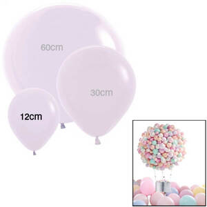 Pastel Lilac 12cm Matte Balloons - pk50
