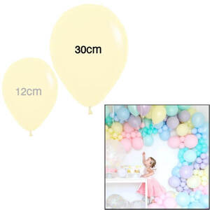 Pastel Yellow 30cm Matte Balloons - pk25