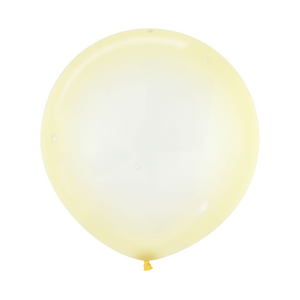 Crystal Pastel Yellow 60cm Balloons - pk3