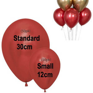 Red Small 12cm Reflex Balloons - pk50