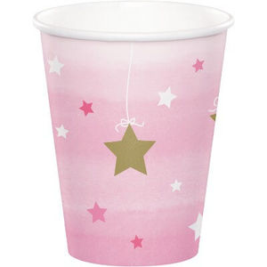 Pink Twinkle Twinkle Little Star Cups - pk8