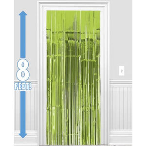 Lime Green Metallic Curtain
