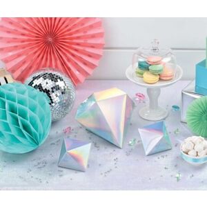 Shimmering Iridescent 3D Table Decorations - pk3