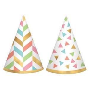 Pastel Mini Party Hats - pk12