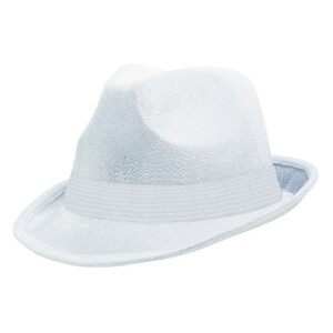 White Velour Fedora Hat