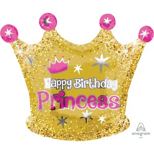 Birthday Princess Crown Balloon (50cm)