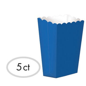 Royal Blue Popcorn Treat Boxes - pk5