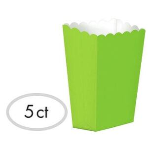 Lime Green Popcorn Treat Boxes - pk5