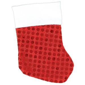 Sequin Christmas Stockings (15cm) - pk6