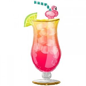 Tropical Drink w/ Flamingo Balloon (104cm)