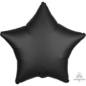 Black Star Satin Balloon (45cm)