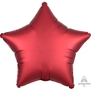 Red Star Satin Balloon (45cm)