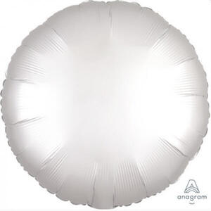 White Round Satin Balloon (45cm)
