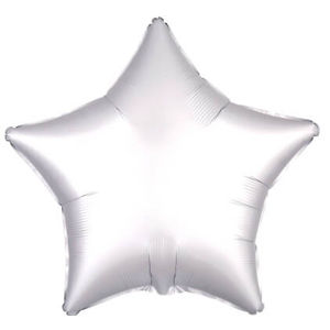 White Star Satin Balloon (45cm)